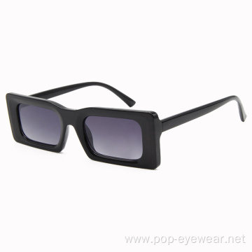 Retro Square Women Sunglasses Small Plastic Frame